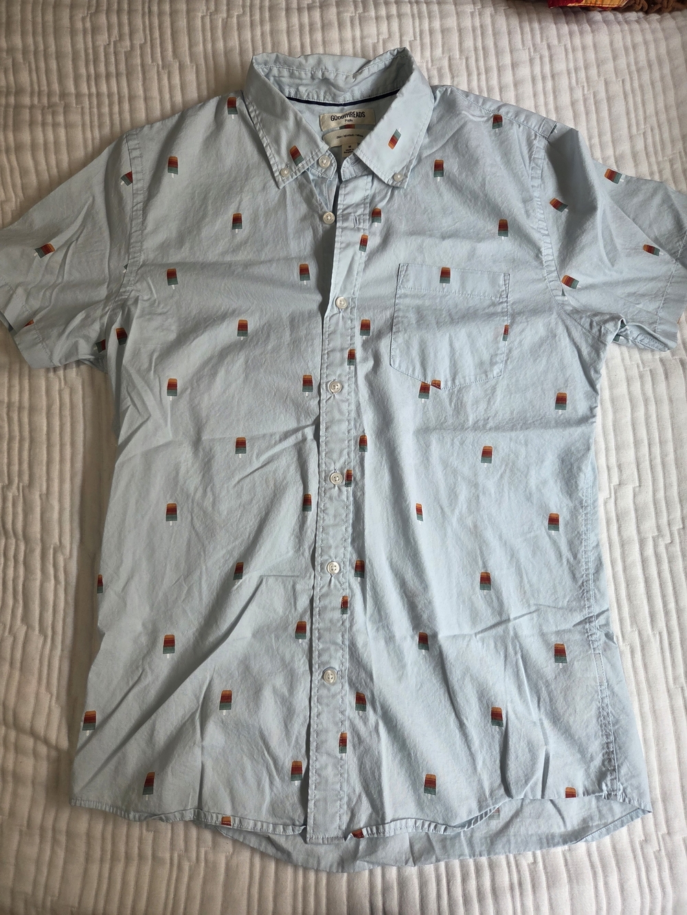 Goodthreads Light Blue Short-Sleeve Button-Down Shirt
